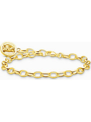 Thomas Sabo Γυναικείο Βραχιόλι Αλυσίδα από Ασήμι 925 Επιχρυσωμένο X0291-413-39