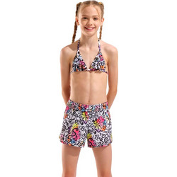 Arena Παιδικό Μαγιό Bikini Set για Κορίτσι Λευκό Μαύρο Κόκκινο 011046-150