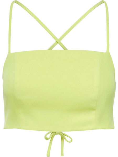 Only Γυναικείο Καλοκαιρινό Crop Top Lime 15283899
