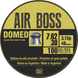 Apolo Air Boss Domed Βολίδες Pellets Αεροβόλου 7.62mm Μολυβένιες 3.15g / 49gr 100τμχ