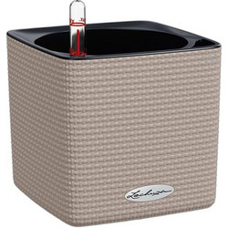 Lechuza Cube Color14 Αυτοποτιζόμενη Γλάστρα Τετράγωνη Πλαστική Εκρού 14x14x13.5cm 13478