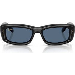 Ray-Ban RB4944 601/80 Ανδρικά Γυαλιά Ηλίου Ορθογώνια Κοκάλινα Μαύρα με Μπλε Φακό