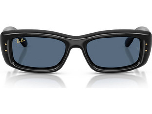 Ray-Ban RB4944 601/80 Ανδρικά Γυαλιά Ηλίου Ορθογώνια Κοκάλινα Μαύρα με Μπλε Φακό
