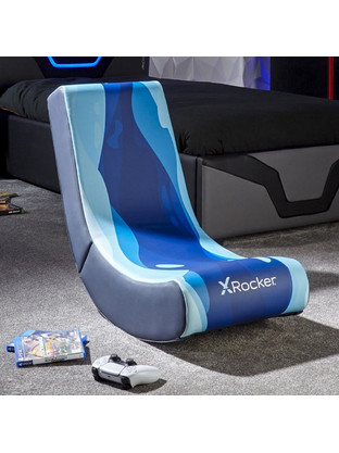 X Rocker Καρέκλα Gaming Δερματίνης Μπλε Λευκή 2022084