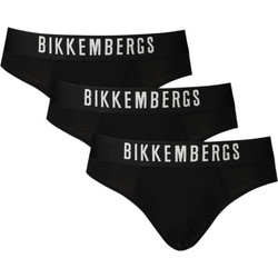 Bikkembergs Ανδρικά Σλιπ Βαμβακερά Μαύρα 3Pack 3PACK BKK1USP10TR