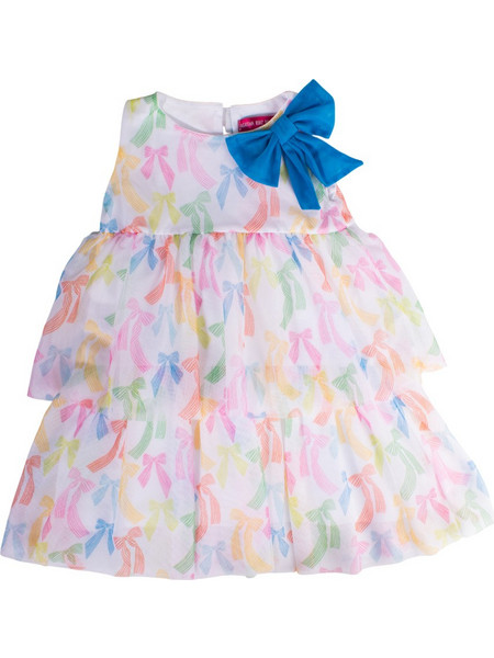 Agatha Ruiz De La Prada Παιδικό Φόρεμα Άσπρο Ροζ Royal Blue PVVES0161