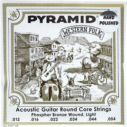 Pyramid PR327 Σετ 6 Χορδές Ακουστικής Κιθάρας Phosphor Bronze 12-54" Light Tension