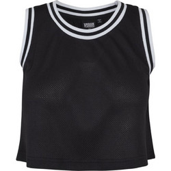 Urban Classics Γυναικείο Καλοκαιρινό Crop Top Μαύρο Λευκό TB1901-00493