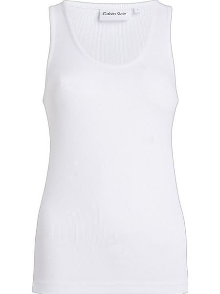 Calvin Klein Γυναικείο Καλοκαιρινό Top Ριπ Λευκό K20K205546