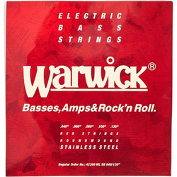 Warwick Red Label Σετ 5 Χορδές Ηλεκτρικού Μπάσου Stainless Steel 40-130"