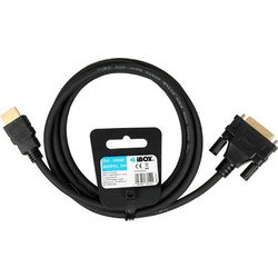 iBox Καλώδιο HDMI Male to DVI-D Male 2m Black ITVFHDDVI012