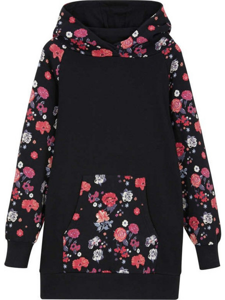 Bonprix Παιδικό Φόρεμα Floral Μαύρο Φούξια 937517