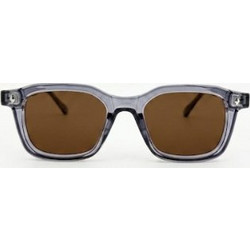 Enzo SZ8105 C2 Ανδρικά Γυαλιά Ηλίου Τετράγωνα Κοκάλινα Γκρι με Καφέ Φακό