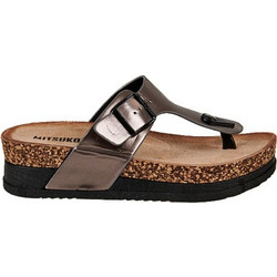 Mitsuko Γυναικείες Σαγιονάρες Platforms Ασημί SA66740W-GREY