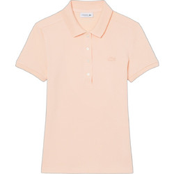 Lacoste Γυναικεία Μπλούζα Polo Κοντομάνικη Ροζ PF5462