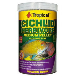 Tropical Cichlid Herbivore Medium Pellets 1000ml