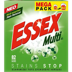 Essex Multi Σκόνη Πλυντηρίου για Λευκά & Χρωματιστά 82 Μεζούρες