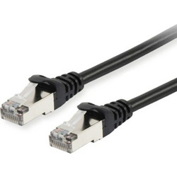 Equip S/FTP Cat.6a Καλώδιο Δικτύου Ethernet 0.15m Black 606100