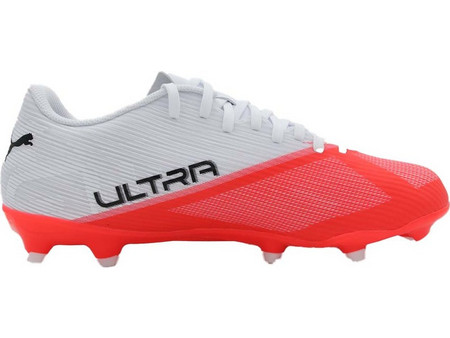 Puma Ultra 7 Play FG/AG 109146-01 Ποδοσφαιρικά Παπούτσια με Τάπες Λευκά Κόκκινα