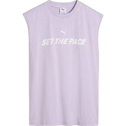 Puma Run Culture Γυναικείο Αθλητικό T-Shirt Λιλά 636643-46