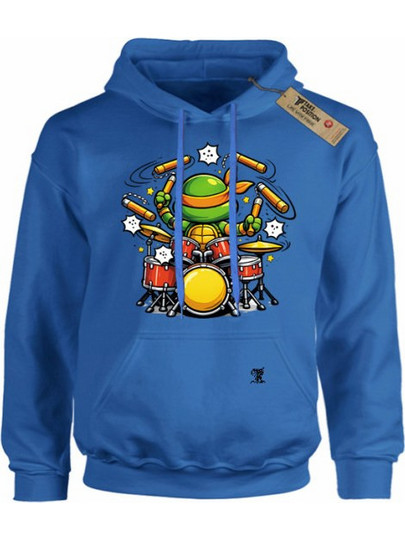 Takeposition Drummer Machine Παιδικό Φούτερ με Κουκούλα Royal Blue 811-1687