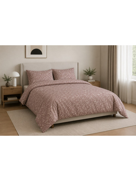 Cosmin Σετ Σεντόνια Υπέρδιπλα Βαμβακερά 240x260 Lunora Flowers Pink