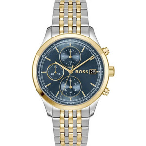 Hugo Boss Stratus Ανδρικό Ρολόι Χρονογράφος με Ασημί Χρυσό Μεταλλικό Μπρασελέ 1514329 Hugo Boss Stratus Ανδρικό Ρολόι Χρονογράφος με Ασημί Χρυσό Μεταλλικό Μπρασελέ 1514329