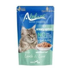 Alphapet Super Premium Urinary System Sterilised Adult Gluten & Grain Free with Lamb & Liver in Jelly 85gr
