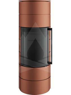 Spartherm Ambiente A3 Copper Black Eboris 1300 Ατσάλινη Ξυλόσομπα Αερόθερμη 7.7kW