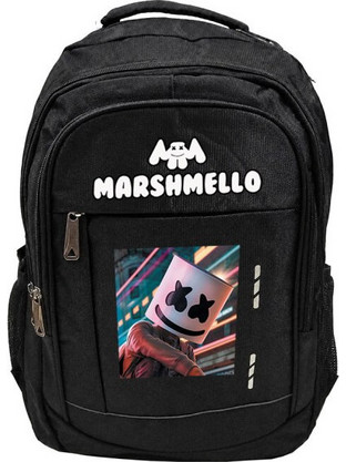 Takeposition Marshmello Σχολική Τσάντα Πλάτης Δημοτικού Μαύρη 978-7548