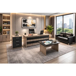 Stewe Home Σετ Επαγγελματικό Γραφείο Ξύλινο 140x60x73.8cm 501084