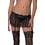 Milena By Paris Ζαρτιέρες με Δαντέλα See Through Μαύρες 5414