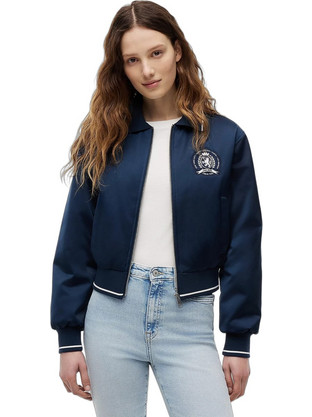 Tommy Jeans Γυναικείο Μπουφάν Bomber Κοντό Navy Μπλε DW0DW23153-C1G