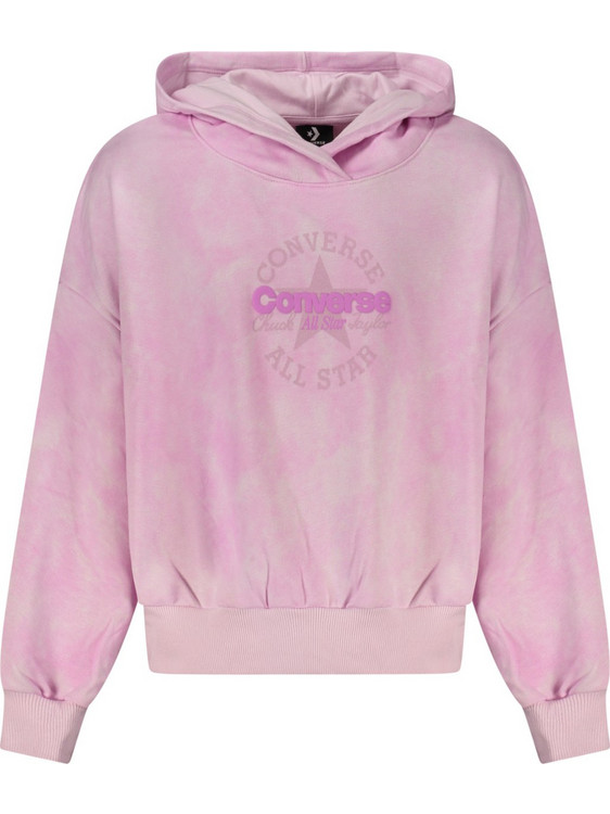 Converse Παιδικό Φούτερ με Κουκούλα Ροζ 4CJ838-AMH