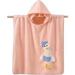 Γαρύφαλλο Duck Face Παιδικό Πόντσο Θαλάσσης Microfiber Ροζ 60x90cm