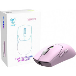 MSI Forge GM340 Ασύρματο Gaming Ποντίκι 12000 DPI Pink