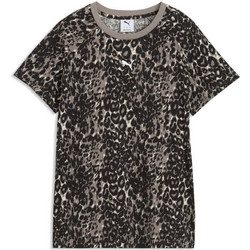Puma Graphic Tee Γυναικείο Αθλητικό T-Shirt Καφέ 695777-81