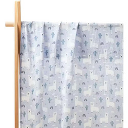 QueenMother Lama Πάνα Αγκαλιάς από Μουσελίνα Γαλάζια 120x110cm MSLN2