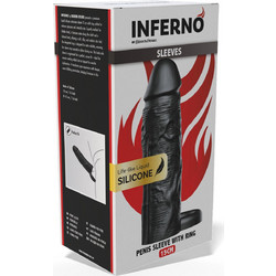 Hidden Desire Inferno Κάλυμμα Επιμήκυνσης Πέους 15cm Μαύρο