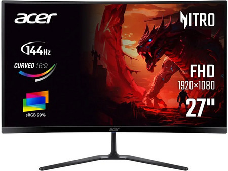 Acer Nitro ED270P0bmipx VA Curved Gaming Monitor 27" 1920x1080 FHD 144Hz 1ms
