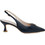 Fratelli Petridi Γόβες Slingback Δερμάτινες με Λεπτό Χαμηλό Τακούνι Μαύρες 57473