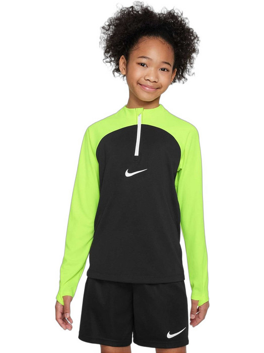 Nike Academy Dri-Fit Παιδικό T-Shirt Μακρυμάνικο Μαύρο Lime DH9280-010