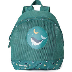 Monneka Whale Υφασμάτινη Τσάντα Θαλάσσης Πλάτης Πετρόλ 24x30cm 61-93504