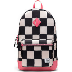 Herschel Heritage Check This Confetti Σχολική Τσάντα Πλάτης Δημοτικού Λευκή Μαύρη 11576-07342