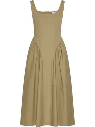 Emme Marella Midi Καλοκαιρινό Βραδινό Φόρεμα Καφέ 2613221082003
