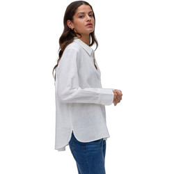 Vero Moda Μακρυμάνικο Γυναικείο Πουκάμισο Βαμβακερό Mονόχρωμο Λευκό 10344941