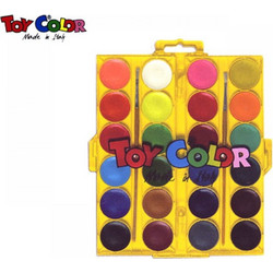 Toy Color Σετ Νερομπογιές με Πινέλο 24 Χρώματα 0703 220.703