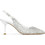 Loriblu Γόβες Slingback Δερμάτινες με Τακούνι Στιλέτο με Στρας Λευκές 3EL8SB8812311