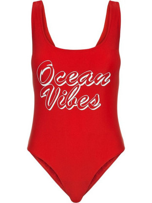 Pieces Ocean Vibes Ολόσωμο Μαγιό Κόκκινο
