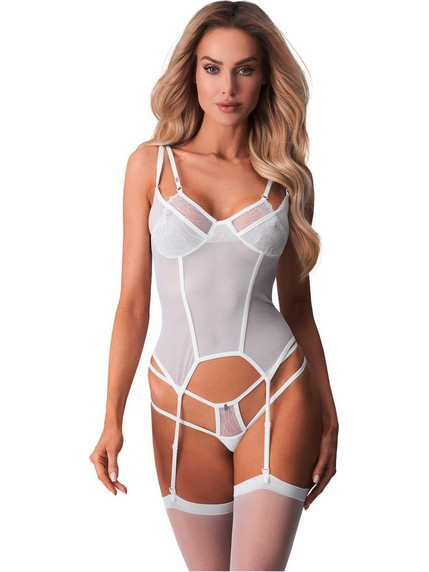 Obsessive Sexy Κορσές με Δαντέλα & Ζαρτιέρες Λευκός 26332302111